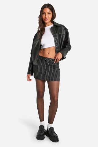 Minigonna - Antracite e bianco