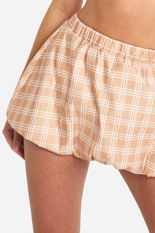 Minigonna - Marrone chiaro e bianco