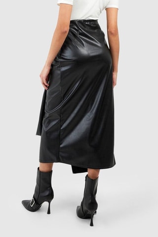 Gonna a portafoglio a vita alta - Nero