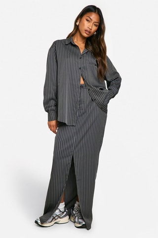 Gonna lunga a vita alta - Grigio scuro