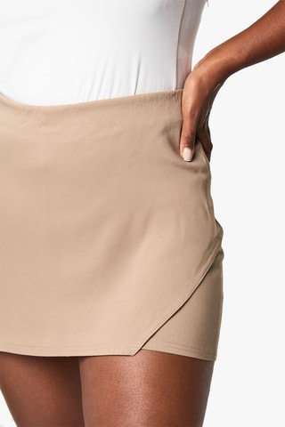 Gonna shorts a vita alta - Cammello