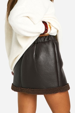 Minigonna - Marrone scuro