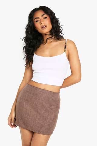 Minigonna - Marrone melange