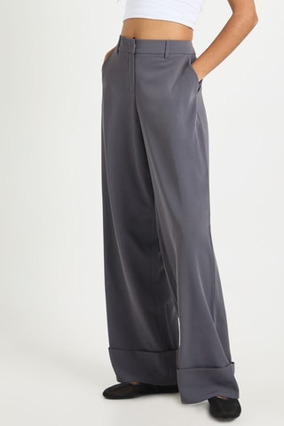 Pantaloni wide legs - Antracite