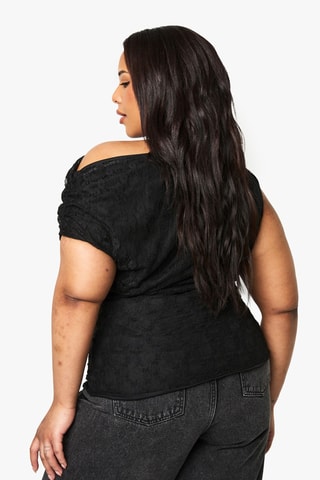 Kanten Top - Zwart