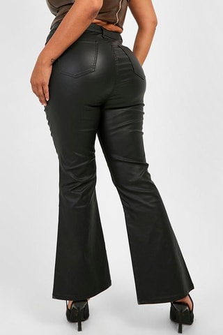 Pantaloni flare a vita alta - Nero