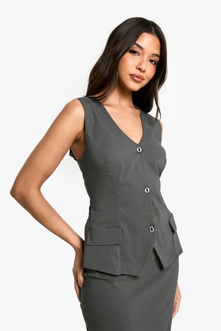 Abito effetto trompe-l’œil - Antracite