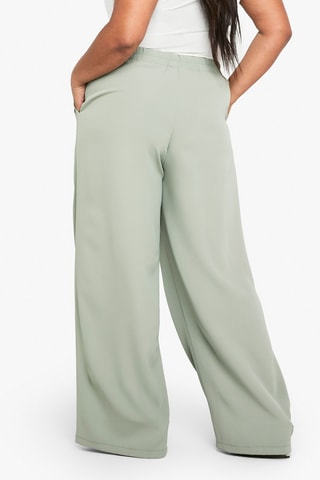 Pantaloni a vita alta - Verde acqua