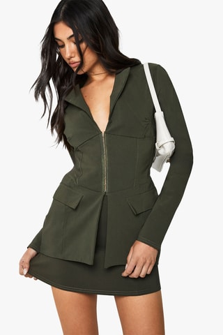 Gonna taglio dritto - Verde scuro