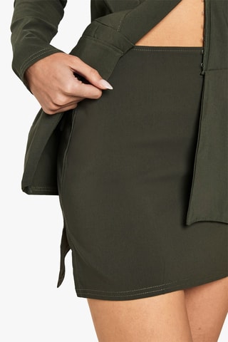 Gonna taglio dritto - Verde scuro