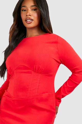 Abito taglio dritto - Rosso