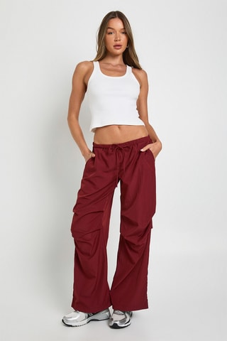Pantaloni wide legs - Bordeaux