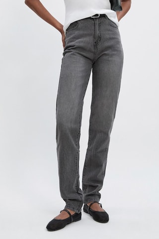Jeans Hoge Taille Slim Fit - Grijs