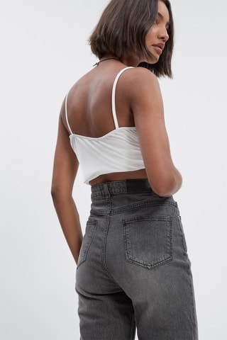 Jeans Hoge Taille Slim Fit - Grijs