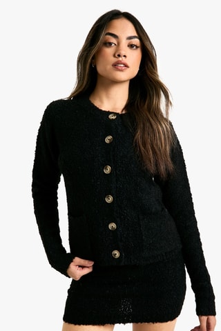 Cardigan e minigonna - Nero