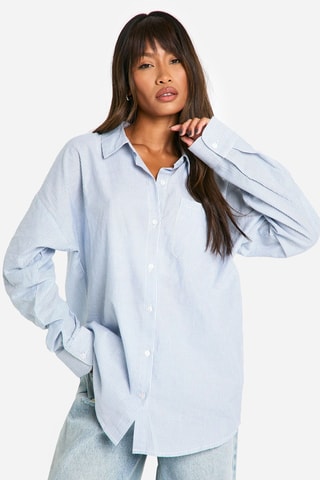 Camicia oversize - Celeste