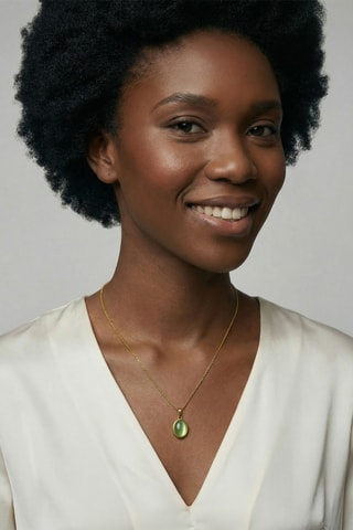 Ketting - Doublé Geelgoud en Kwarts