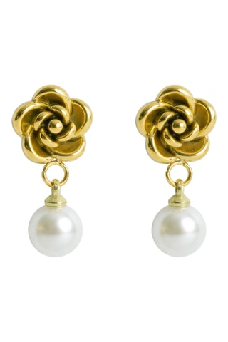 Oorbellen - Doublé Geelgoud en Cultivéparels