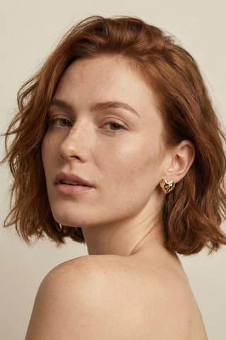 2 Paar Oorbellen - Doublé Geelgoud