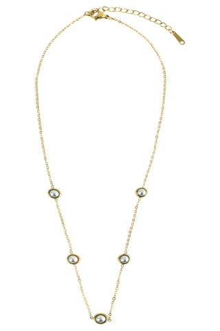 Ketting - Doublé Geelgoud en Cultivéparels