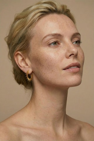 Halve Creolen en Oorbellen  - Doublé Geelgoud