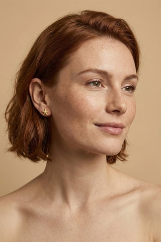 Halve Creolen en Oorbellen  - Doublé Geelgoud