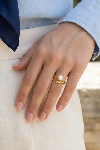 Set - Doublé Geelgoud en Cultivéparels