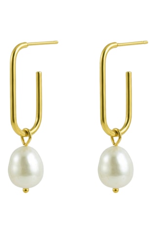 Oorbellen - Doublé Geelgoud en Cultivéparels