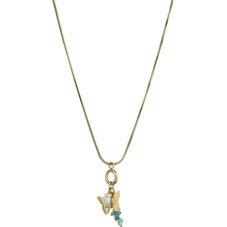 Ketting Norah - Roestvrij staal, parels en kwarts 