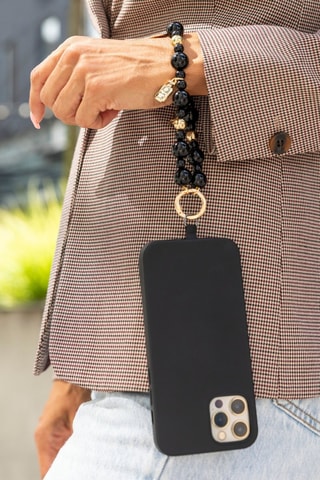 2-in-1 Smartphone Schouderketting - Zwart