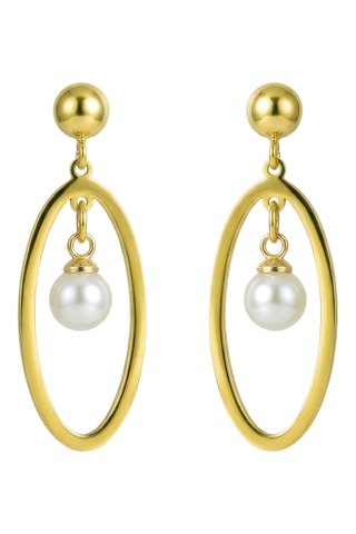 Oorbellen - Doublé Geelgoud en Cultivéparels