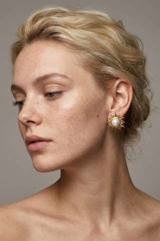 Oorbellen - Doublé Geelgoud en Cultivéparels