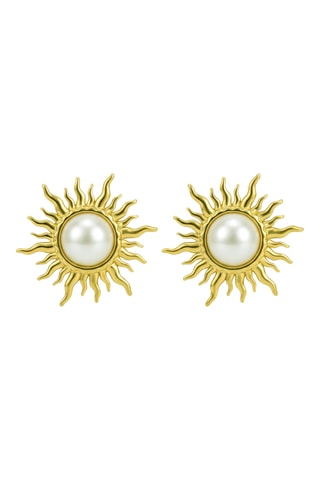 Oorbellen - Doublé Geelgoud en Cultivéparels