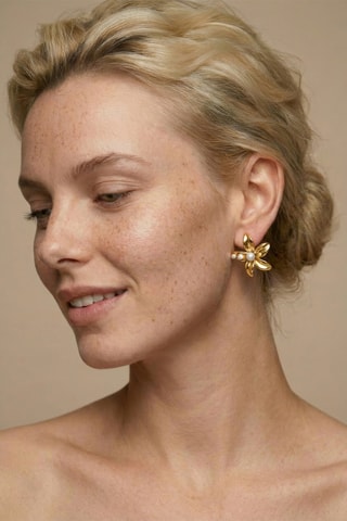 Oorbellen - Doublé Geelgoud en Cultivéparels