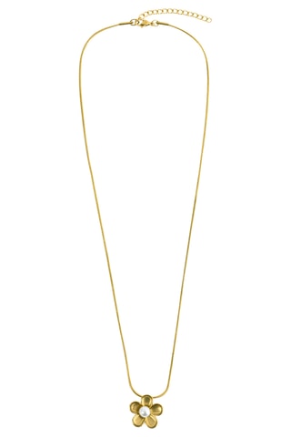 Ketting - Doublé Geelgoud en Cultivéparels