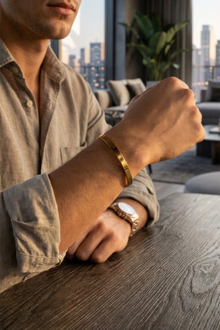 Open Armband - Doublé Geelgoud