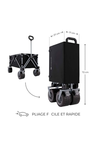 Chariot de transport pliable Rollster - Noir - Jusqu'à 100 kg