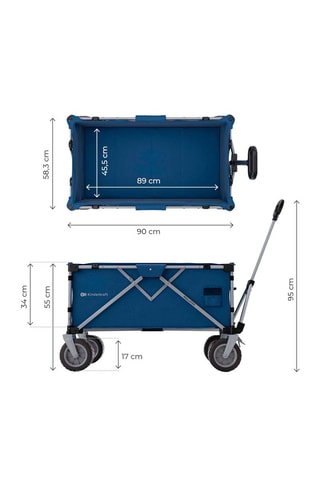 Chariot de transport pliable Rollster - Bleu - Jusqu'à 100 kg