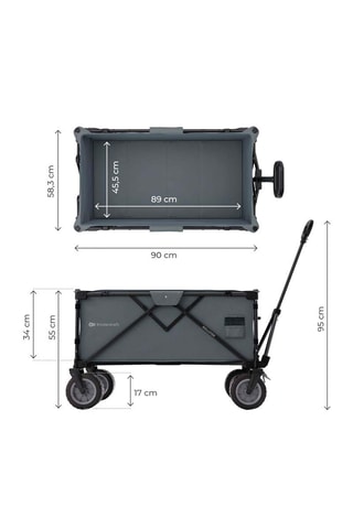 Chariot de transport pliable Rollster - Gris - Jusqu'à 100 kg