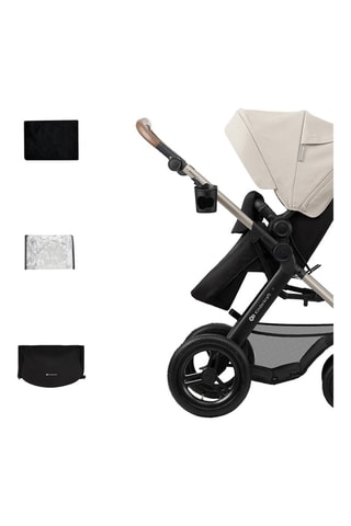 Poussette 4-en-1 + accessoires Moov 2 Air Wheels - Dès la naissance - Jusqu'à 27 kg - Noir et gris
