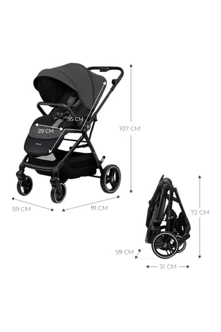 Poussette Yoxi - Dès la naissance - Jusqu'à 22 kg - Gris