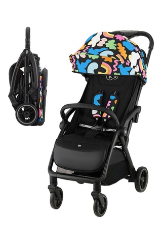 Poussette pliable Apino - Dès la naissance - Jusqu'à 22 kg - Noir