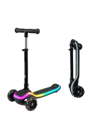 Trottinette à 3 roues Led Raket - Noir - Dès 2 ans - Jusqu'à 50 kg