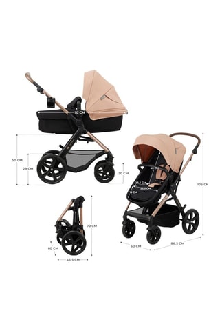 Poussette trio + accessoires Moov 2 - Beige - Dès la naissance - Jusqu'à 27 kg