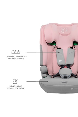 Siège auto 3-en-1  I-Comfy - Rose -De 15 mois à 12 ans - De 76 à 150 cm - Rose