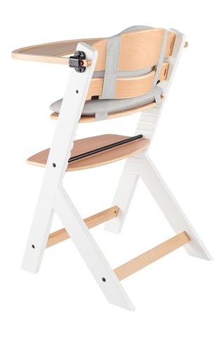 Chaise haute en hêtre ENOCK et coussin - Dès 6 mois - Jusqu'à 35 kg