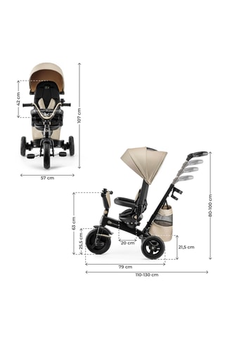 Tricycle EasyTwist - De 9 mois à 5 ans - Beige et noir