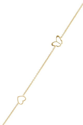 Bracelet enfant Coeur & Papillon - Or jaune