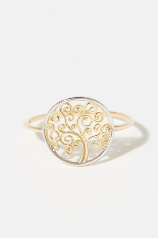 Bague Arbre de Vie - Or jaune et or blanc