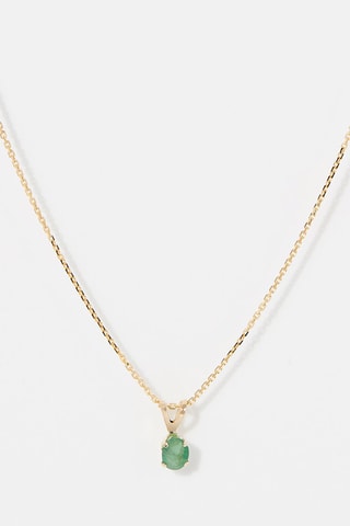 Hanger Puce Emeraude - Geelgoud en Smaragd